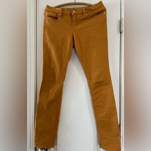 Tory Burch rich golden yellow skinny jeans